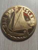 San blas islands ship without star token, token 1971 brass