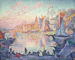 Signac - port of Saint Tropez - canvas reprint