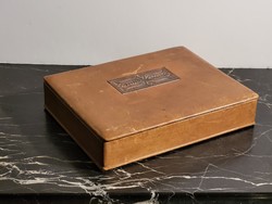 Reuge Ste Croix Antik Svájci Bőrborítású Zenedoboz 21x17x5cm Zenélő doboz Ékszertartó Zeneszerkezet