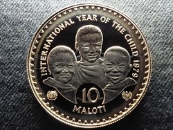 Lesotho Gyermekek Nemzetközi Éve .925 ezüst 10 maloti 1979 PP (id72886)