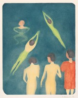 Edward Munch - Fürdőző fiúk - reprint