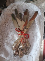 6 silver-plated old knives