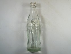 Retro old coca cola coca-cola glass bottle with original painted label - 0.2 l - from the 1980s