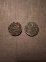 18.1917 Two hellers. 2 pcs.