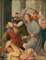 Quentin massys - christ driving the money changers out of the temple - canvas reprint