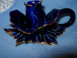Cobalt blue rose walking candle holder