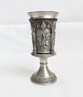 Rare pewter / zinn albrecht dürer embossed cupped cup