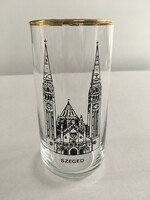 Retro Szeged feliratú üvegpohár, sörös pohár