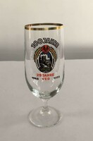Hibátlan retro talpas sörös pohár aranyozott széllel (Salzunger Klosterbier), jubileumi kiadás