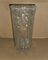 Retro üveg váza 19 cm magas.