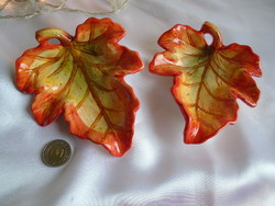 Decorative ceramic leaves 2 pcs.
