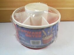 Retro plastic cutlery holder from the 1990s