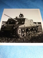 Antik 2 VH fotó ritka páncélvadász Sherman M4 alvázon archív eredeti fotó 9 x 9 cm a képek szerint