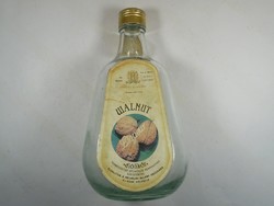 Retro walnut liquor glass bottle - Helvetia á.G. 1980s