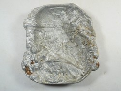 Old retro aluminum ashtray human representation - approx. From the 1980s
