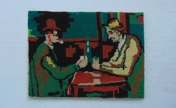 Antique tapestry pictures - playing cards
