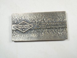Retro old badge - 25 years of the Spartacus sports club in Budapest