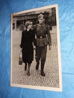 Antik 1942 haza látogató német katona párjával fotó képeslap eredeti a képek szerint