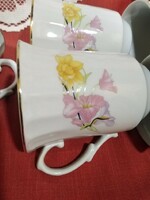 6 beautiful mugs with flowers