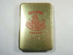 Retro metal box metal aluminum box - belinda habana havana Cuban cigar - 1970s
