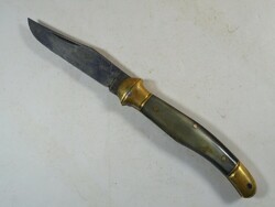 Antik régi bicska kés réz nyél Polyák felirattal
