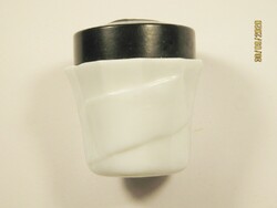 Retro cream glass jar with vinyl cap - khv manufacturer - from the 1960s