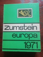 Zumstein Bélyegkatalógus Európa 1971, német