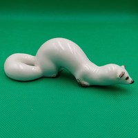Vintage Polonne weasel porcelain figure