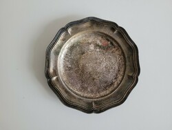 Old alpaca round tray plate