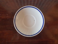 Zsolnay cobalt blue small plate, saucer, with cobalt blue stripes