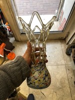 Czech glass vase, size 28 cm, flawless beauty.