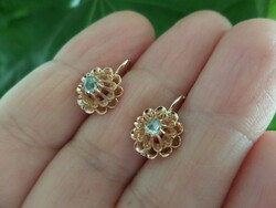 Antique gold earrings with a pair of diamonds