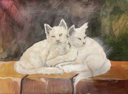 Patay l: kittens - watercolor