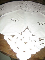 Beautiful white riceli floral tablecloth