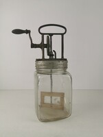 Antique butter churn / whisk / 100 years old / glass / from 1 ft