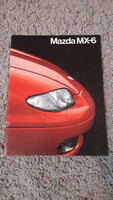 Mazda mx-6 model, brochure, catalog, retro advertisement, old timer, Japan car,