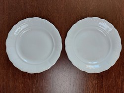Old flat porcelain patterned flat plate 2 pcs