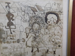 Kondor Lajos (1926-2006):Rézkarcok,Nürnberg I.-II.1979.