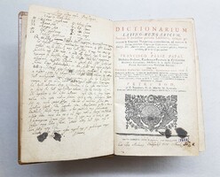 1767 Franciscan Latin-Hungarian, Hungarian-Latin-German dictionary from Paris