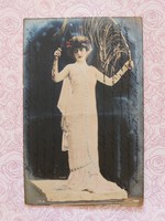 Régi képeslap 1905 fotó levelezőlap hölgy