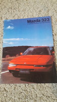 Mazda 323 model, brochure, catalog, retro advertisement, old timer, Japan car,