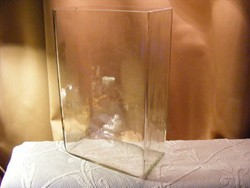 Nagy téglatest  vastag öntött üveg tároló - 6.5 literes