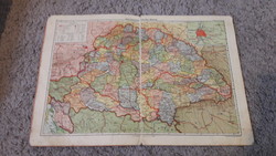 Horthy-era map of Great Hungary, irredent school atlas