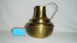 Old copper or tinned jug, spout