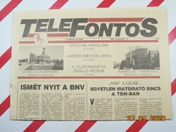 Old retro newspaper - telephone - September 18, 1992 - For birthday