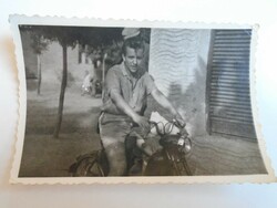 D193152 old photo - Chiménd 1958 man on motorcycle