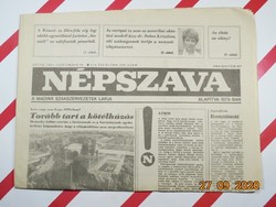 Old retro newspaper - vernacular - September 30, 1991 - The newspaper of the Hungarian trade unions