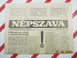 Old retro newspaper - vernacular - September 14, 1992 - The newspaper of the Hungarian trade unions