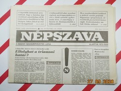 Old retro newspaper - vernacular - September 8, 1992 - The newspaper of the Hungarian trade unions