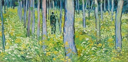 Van Gogh - Szerelmesek az aljnövényzetben - vászon reprint